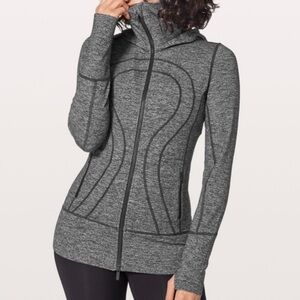 Lululemon Stride Jacket II In Heathered Black Size 12